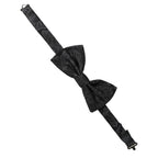 Dolce & Gabbana Men Black Paisley SIlk Adjustable Neck Papillon Bow Tie