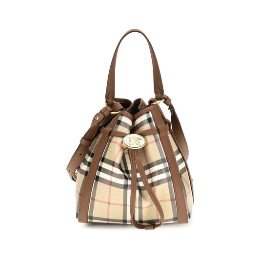 Burberry Beige Calf Leather Bos Taurus Backet Bag Burberry