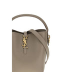 Saint Laurent Beige Calf Leather Bos Taurus Backet Bag Saint Laurent