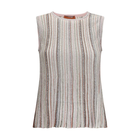 Missoni Multicolor Rayon Sleeveles T-Shirt Missoni