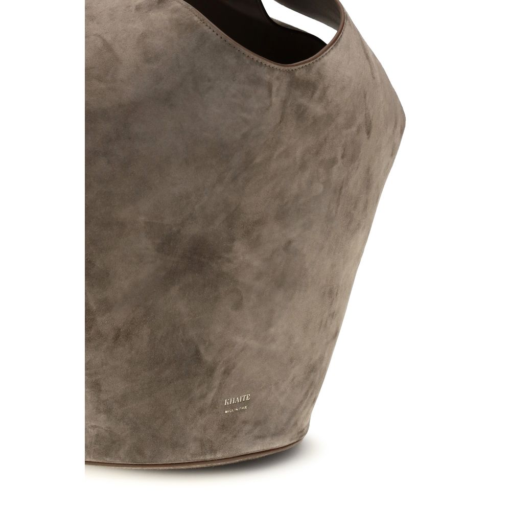 Khaite Beige Calf Leather Bos Taurus Shoulder Bag Khaite