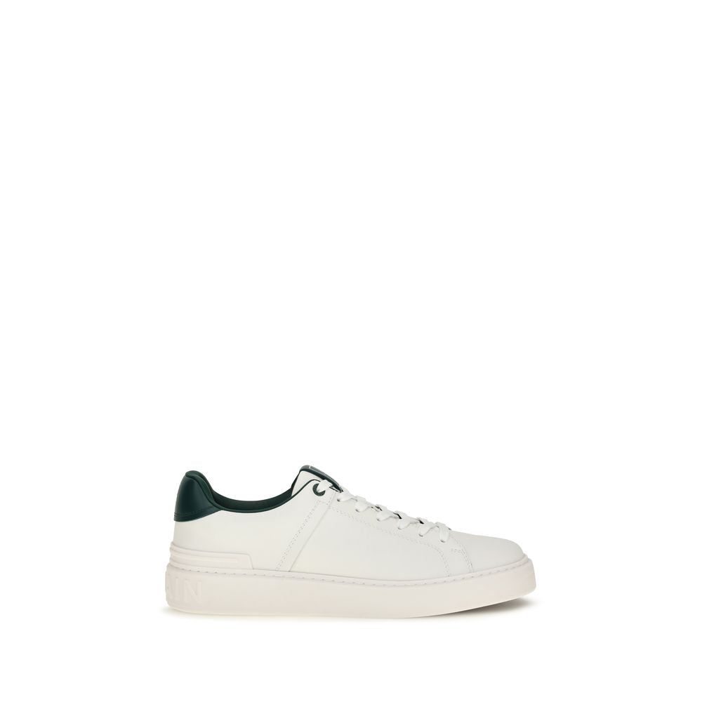 Balmain White Calf Leather Bos Taurus Sneakers Balmain