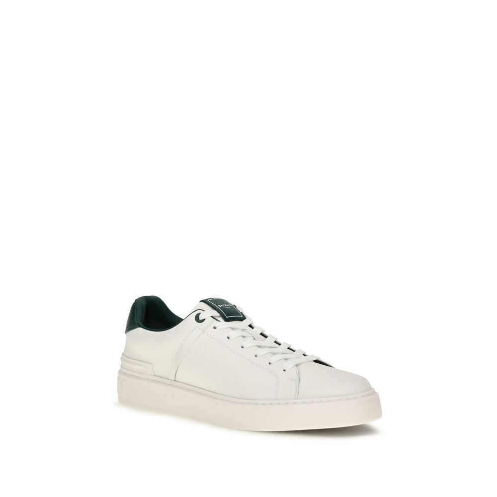 Balmain White Calf Leather Bos Taurus Sneakers Balmain