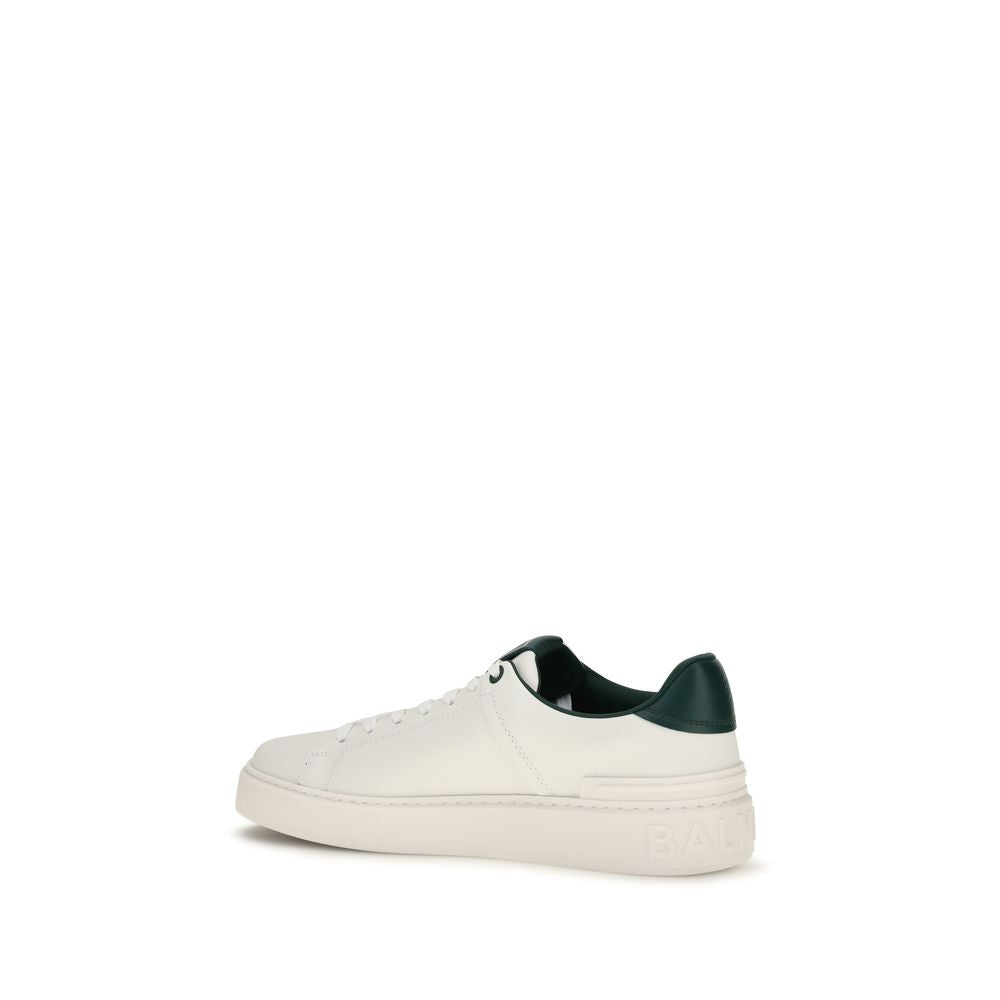 Balmain White Calf Leather Bos Taurus Sneakers Balmain