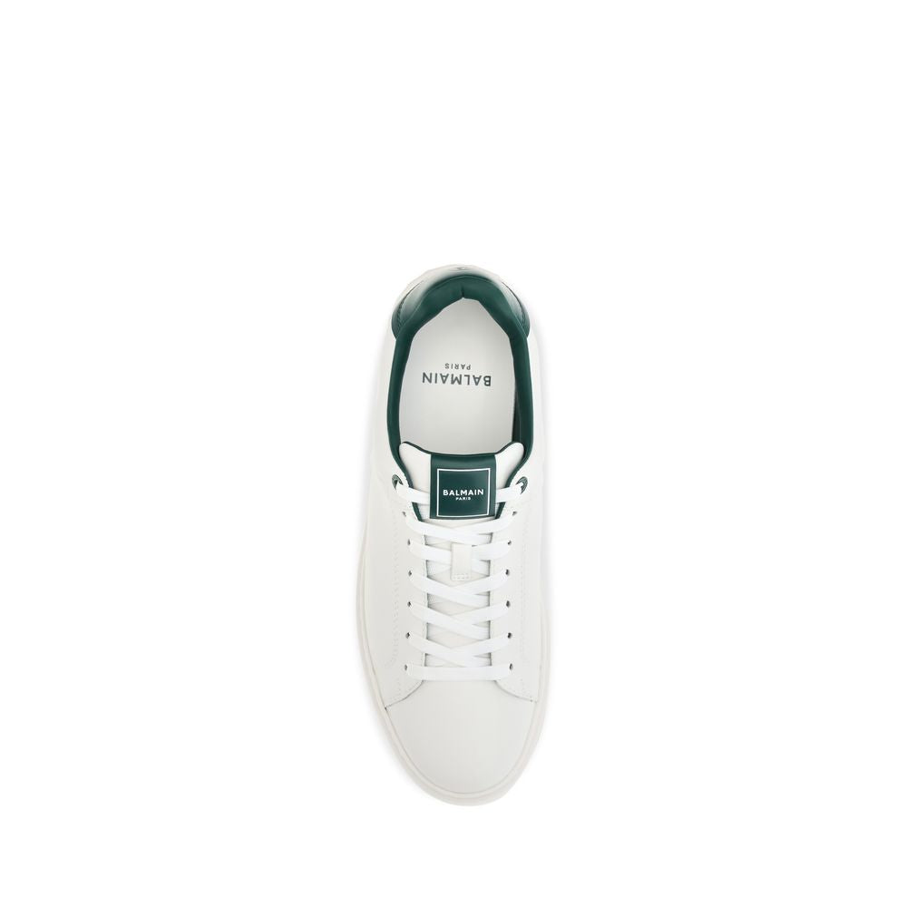 Balmain White Calf Leather Bos Taurus Sneakers Balmain