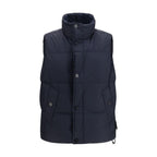 Stone Island Blue Goose Down Sleeveless Jacket