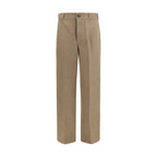 Prada Brown Cotton Casual Pants