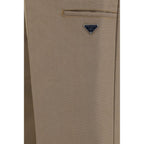 Prada Brown Cotton Casual Pants
