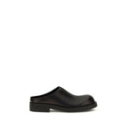 MM6 Black Calf Leather Bos Taurus Mules