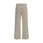 Mother Denim White Cotton Relaxed Fit Jeans
