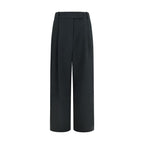 Giorgio Armani Black Silk Casual Pants