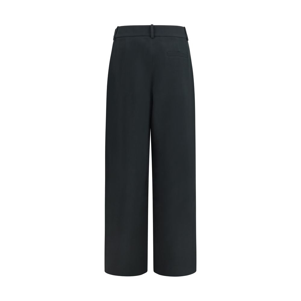 Giorgio Armani Black Silk Casual Pants