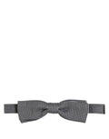 Dolce & Gabbana black and white houndstooth adjustable neck bow tie, stylish and elegant accessory for formal wear.