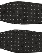 Dolce & Gabbana Black White Polka Dot Adjustable Neck Papillon Bow Tie