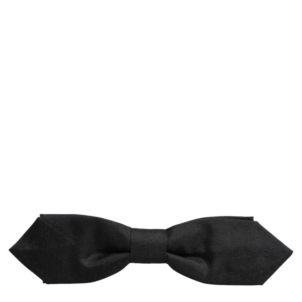 Dolce & Gabbana Men Black Polyester Adjustable Neck Papillon Bow Tie