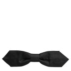 Dolce & Gabbana Men Black Polyester Adjustable Neck Papillon Bow Tie