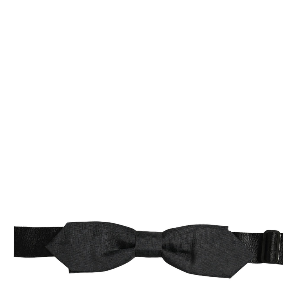 Dolce & Gabbana Men Black Polyester Adjustable Neck Papillon Bow Tie
