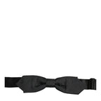 Dolce & Gabbana Men Black Polyester Adjustable Neck Papillon Bow Tie