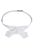 Dolce & Gabbana Men White 100% Silk Adjustable Neck Papillon Bow Tie