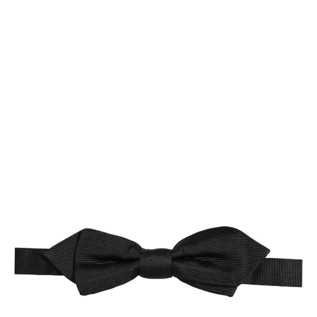 Dolce & Gabbana Men Black 100% Silk Adjustable Neck Papillon Bow Tie