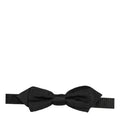 Dolce & Gabbana Men Black 100% Silk Adjustable Neck Papillon Bow Tie