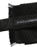 Dolce & Gabbana Men Black 100% SIlk Adjustable Neck Papillon Bow Tie