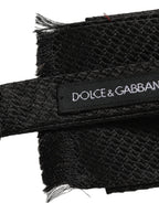 Dolce & Gabbana Men Black 100% SIlk Adjustable Neck Papillon Bow Tie