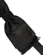 Dolce & Gabbana Men Black 100% SIlk Adjustable Neck Papillon Bow Tie