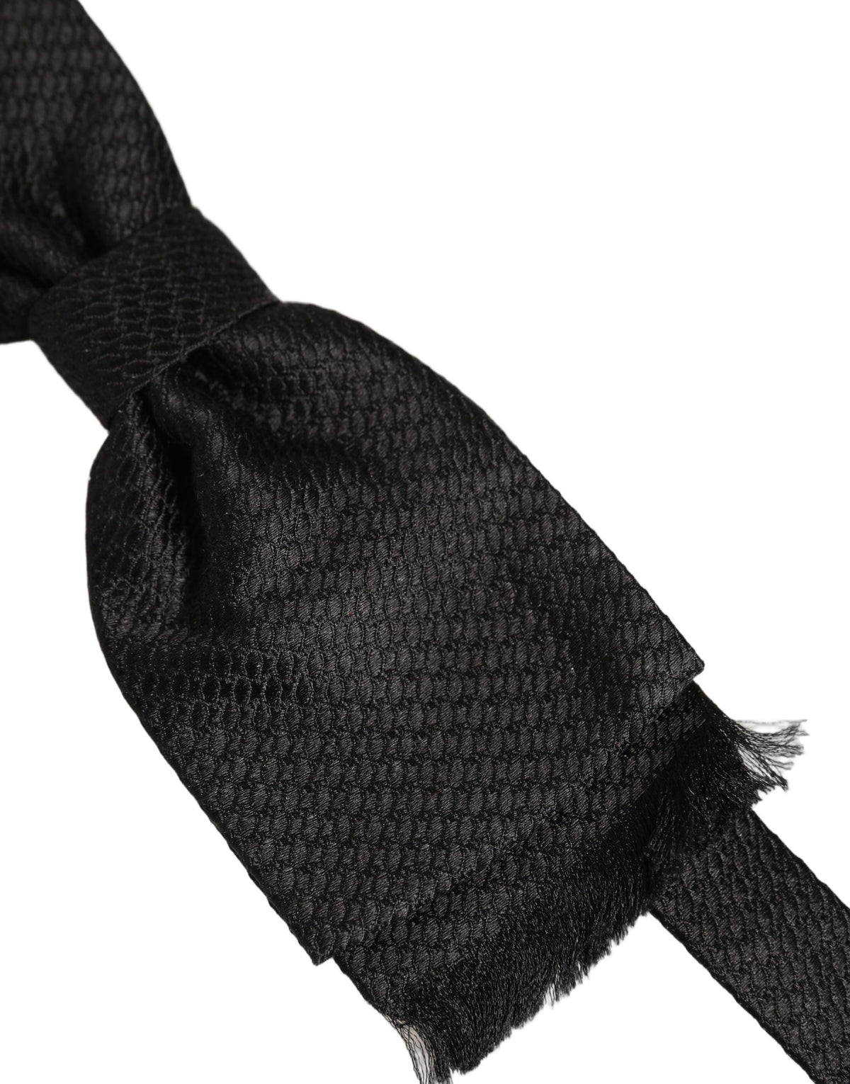 Dolce & Gabbana Men Black 100% SIlk Adjustable Neck Papillon Bow Tie