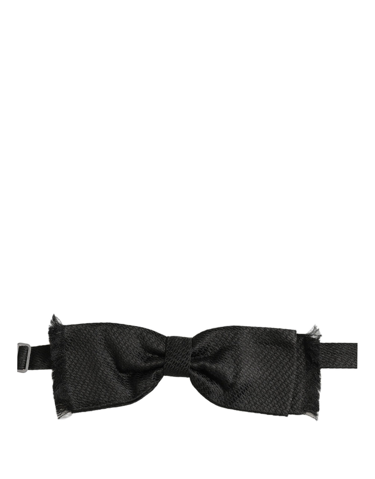 Dolce & Gabbana Men Black 100% SIlk Adjustable Neck Papillon Bow Tie