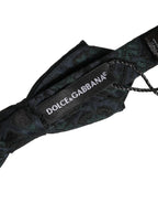 Dolce & Gabbana Men Black Green Paisley Adjustable Neck Papillon Bow Tie