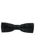 Dolce & Gabbana Men Black Green Paisley Adjustable Neck Papillon Bow Tie