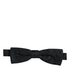 Dolce & Gabbana Men Black Green Paisley Adjustable Neck Papillon Bow Tie