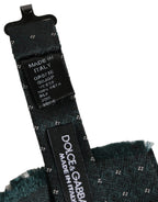 Dolce & Gabbana Men Green Patterned Adjustable Neck Papillon Bow Tie