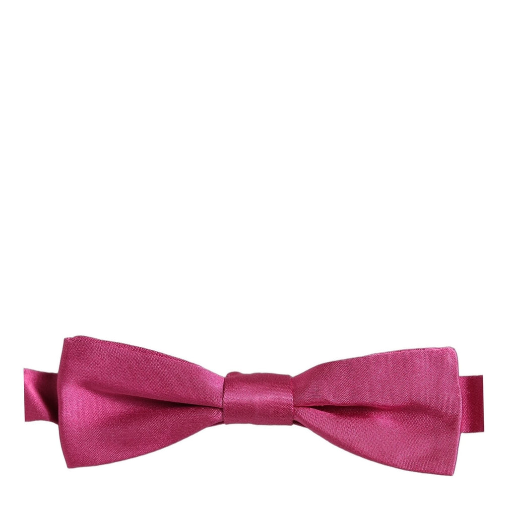 Dolce & Gabbana Men Pink 100% Silk Adjustable Neck Papillon Bow Tie