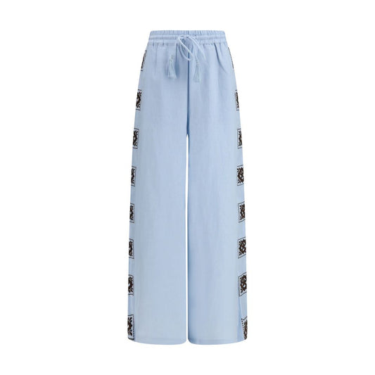 Alemais Blue Linen Casual Pants Alemais