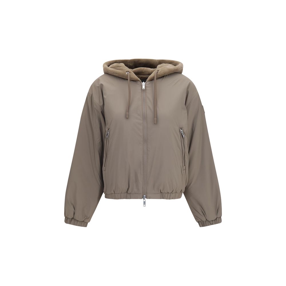 Moose Knuckles Brown Faux Fur Sweatshirt Moose Knuckles
