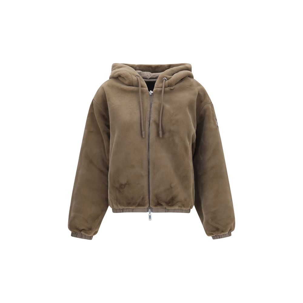 Moose Knuckles Brown Faux Fur Sweatshirt Moose Knuckles