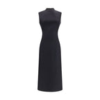 Maison Margiela Black Wool Oves Aries Casual Dress Maison Margiela