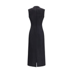 Maison Margiela Black Wool Oves Aries Casual Dress Maison Margiela