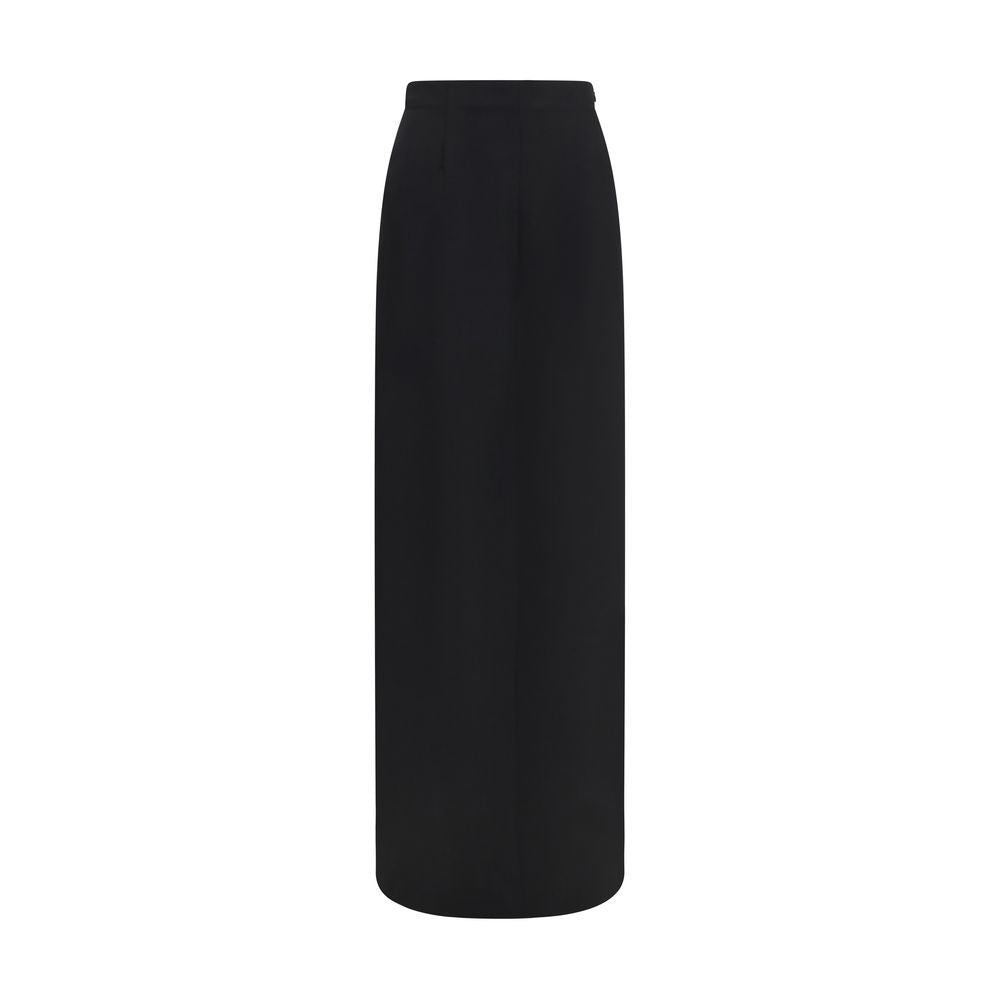 Maison Margiela Black Wool Oves Aries Long Skirt Maison Margiela