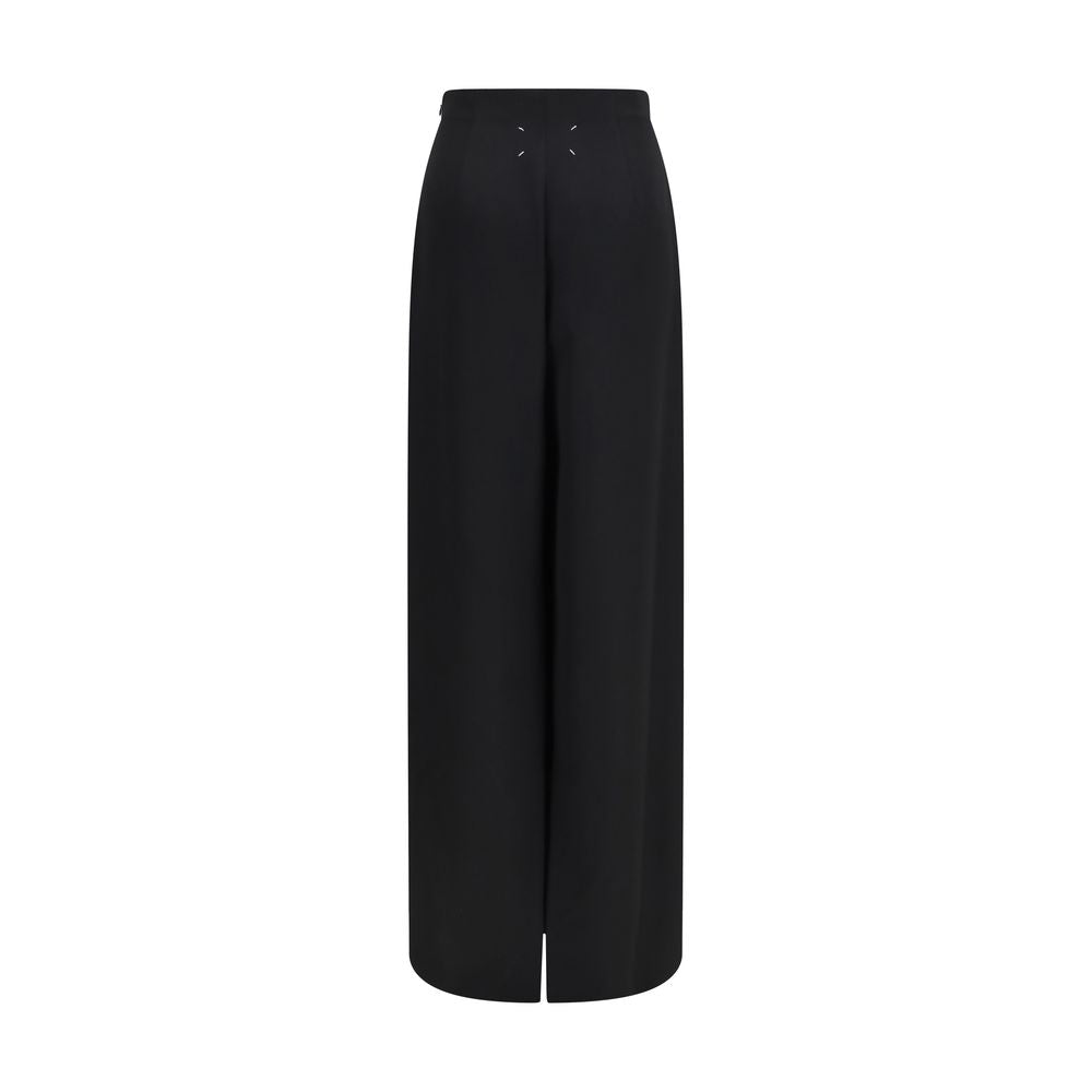 Maison Margiela Black Wool Oves Aries Long Skirt Maison Margiela