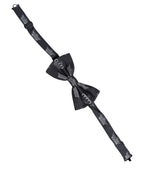 Dolce & Gabbana Men Black Crown Silk Adjustable Neck Papillon Bow Tie