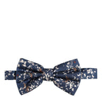 Dolce & Gabbana Men Navy Blue Floral Adjustable Neck Papillon Bow Tie