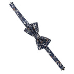 Dolce & Gabbana Men Navy Blue Floral Adjustable Neck Papillon Bow Tie