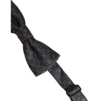 Dolce & Gabbana Men Dark Gray Geometric Adjustable Neck Bow Tie