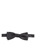 Dark gray geometric Dolce & Gabbana men's adjustable neck bow tie displayed on a flat surface.
