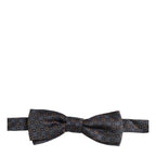 Dolce & Gabbana Men Dark Gray Geometric Adjustable Neck Bow Tie