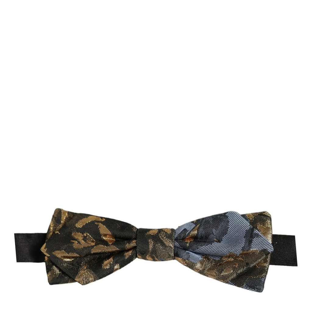 Dolce & Gabbana Men Multicolor Jacquard Adjustable Neck Bow Tie