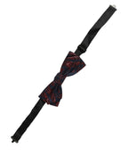 Dolce & Gabbana Men Blue Red Paisley Adjustable Neck Papillon Bow Tie